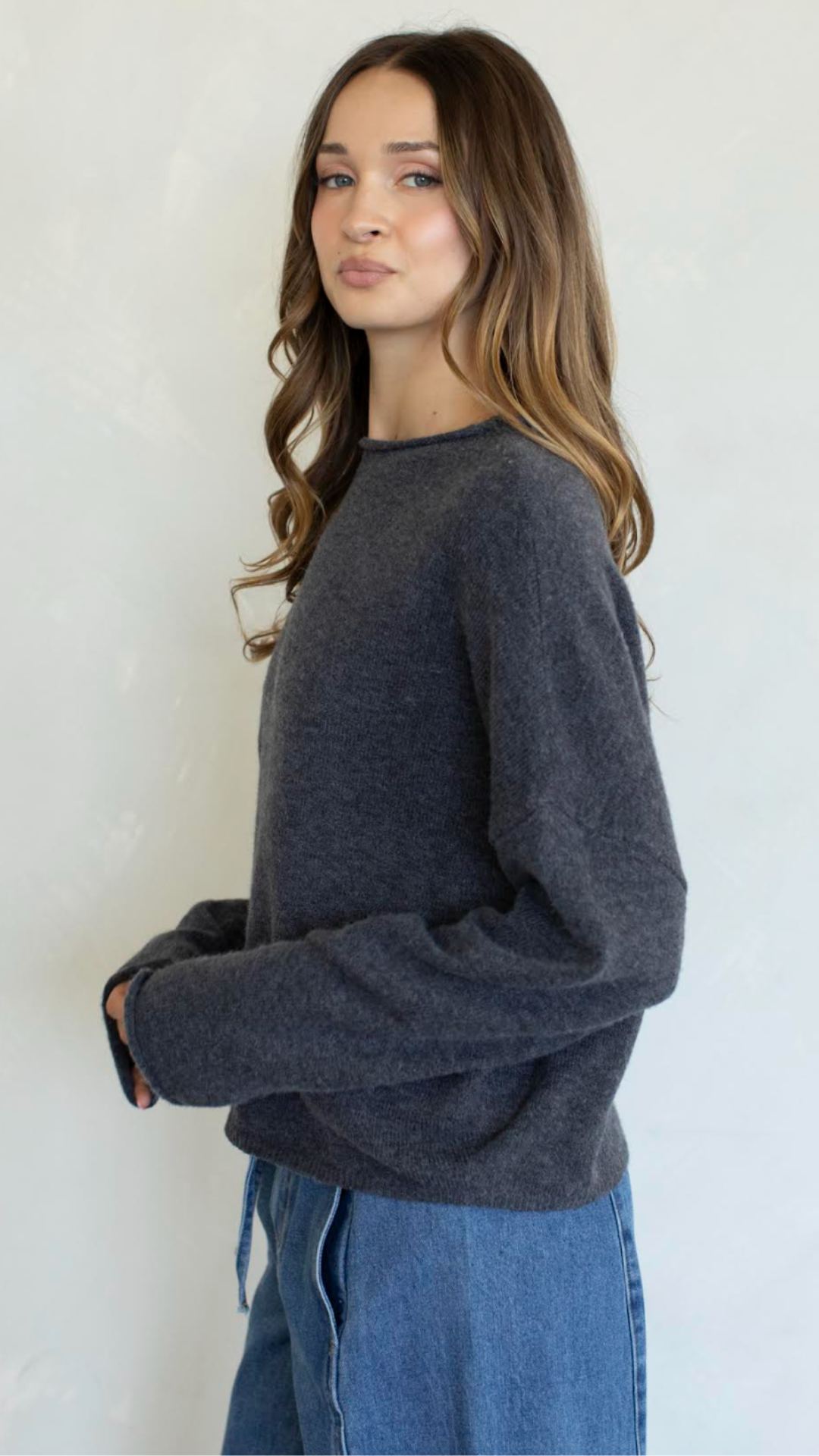 Charcoal Oversized Piper Pullover