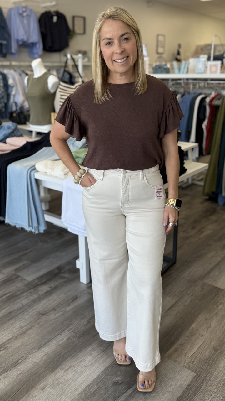 Delphine Ruffle Sleeve Top