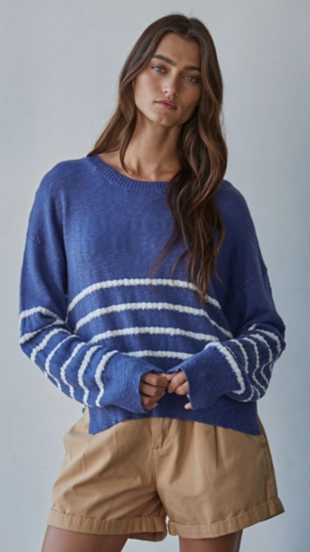 Navy Striped Saylor Knit Sweater
