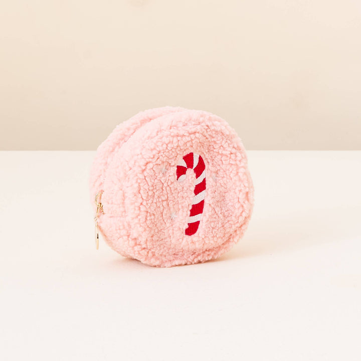 Circle Candy Cane Teddy Pouch