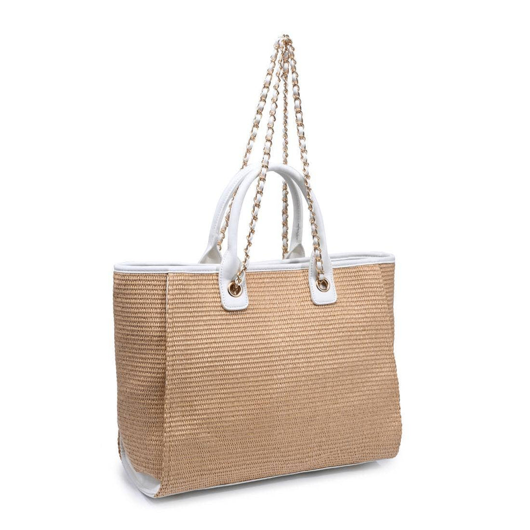 Natural White Jaxon Tote Bag
