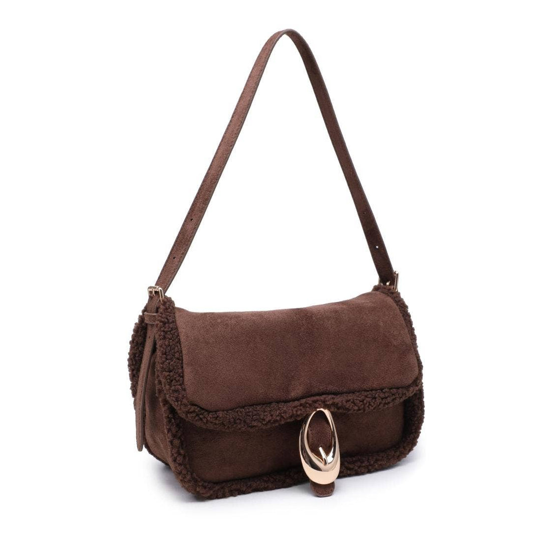 Chocolate Zaria Shoulder Bag