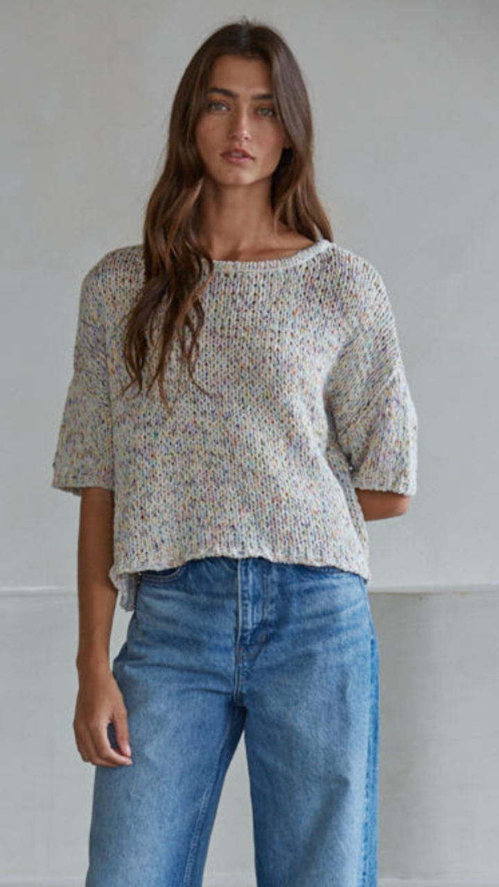 Multi Color Knit Sweater Top