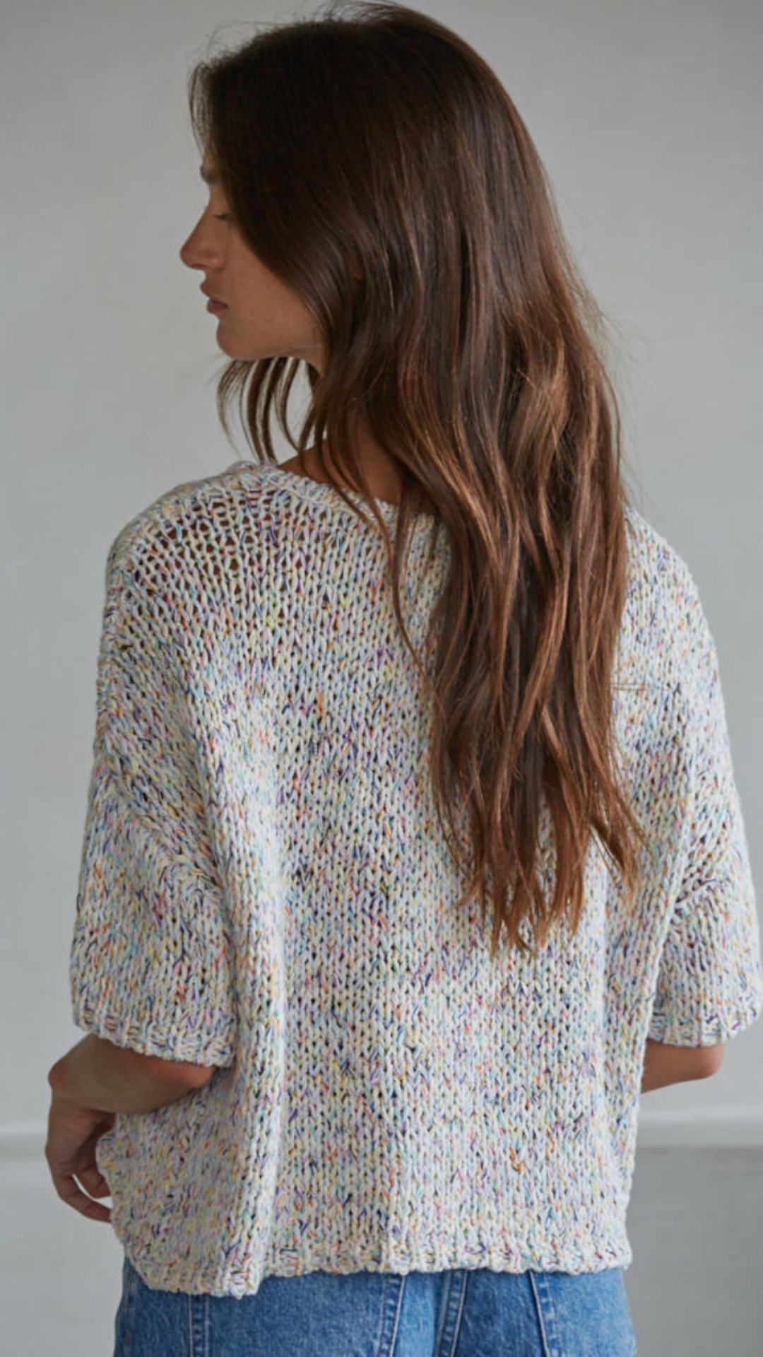 Multi Color Knit Sweater Top