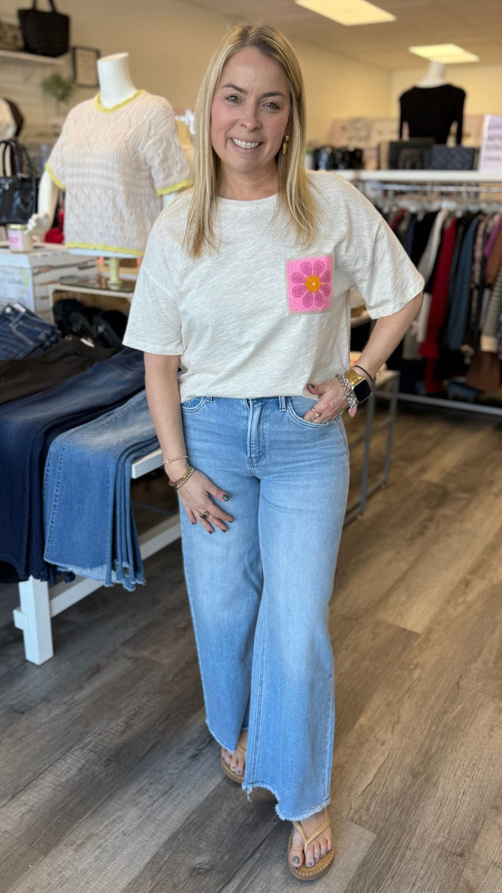 Crochet Chest Pocket Tee