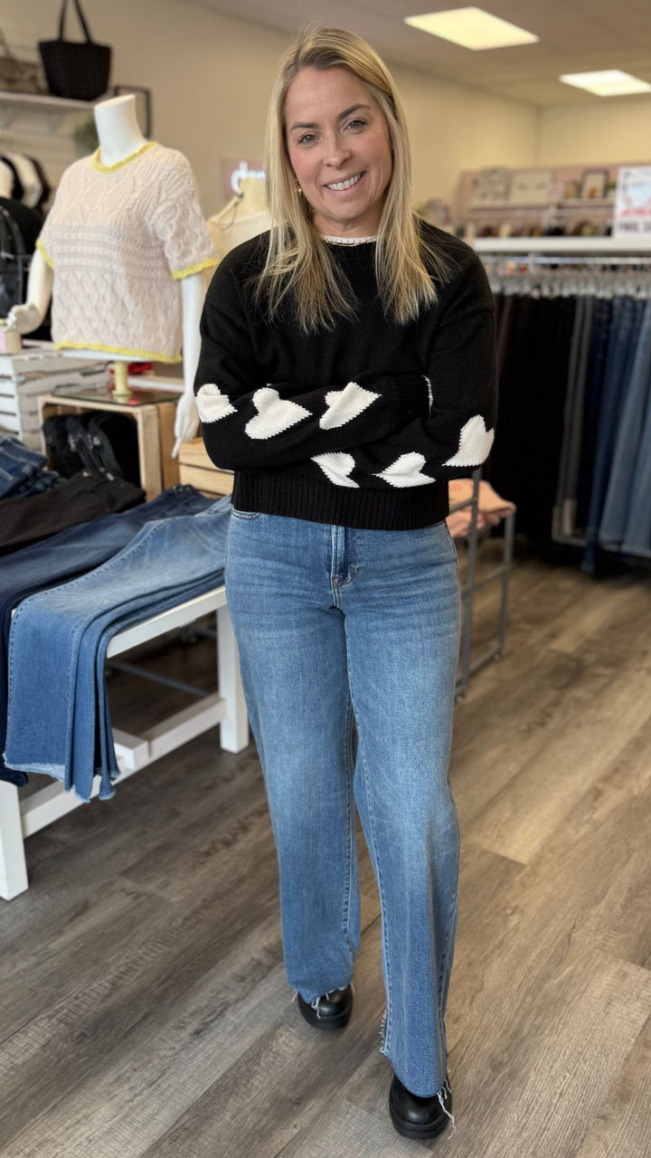 Black Hearts Sweater
