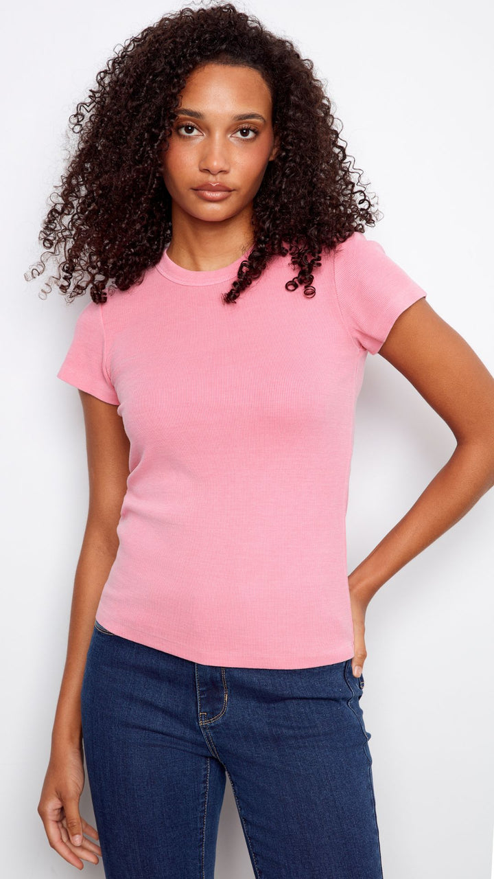 Candy Rib Crew Neck Tee