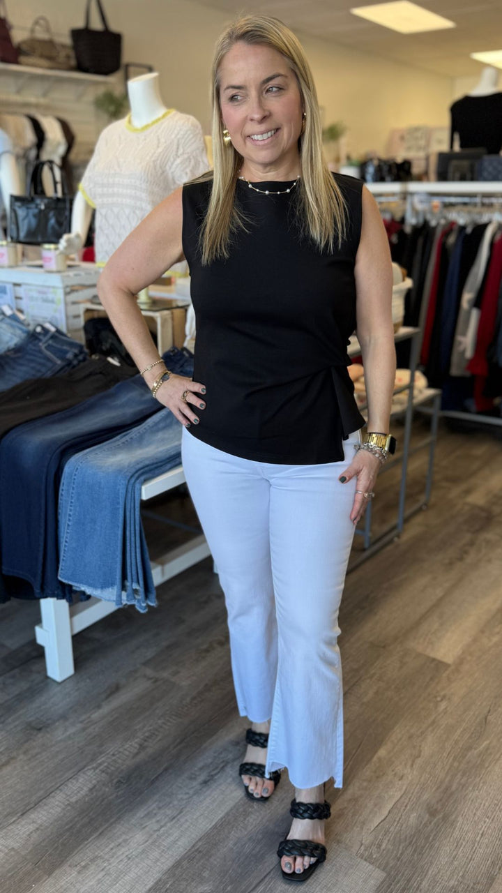 Twist Detail Ponte Sleeveless Top