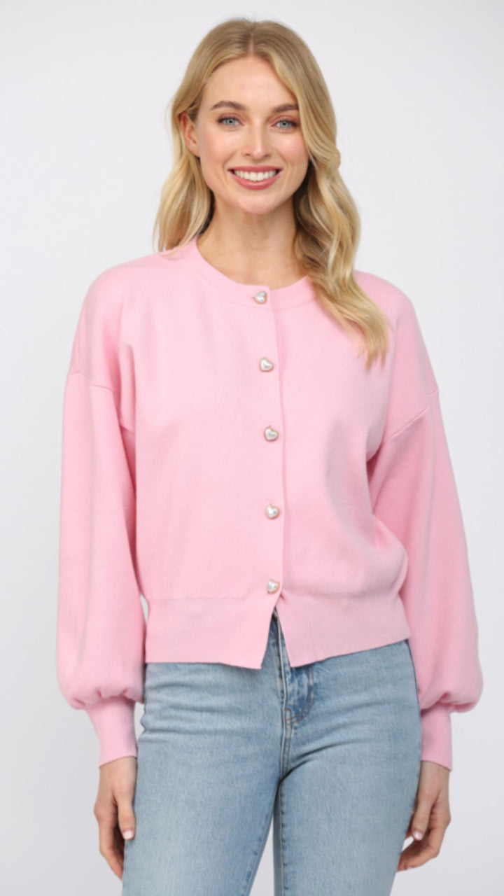 Heart Shaped Button Down Cardigan
