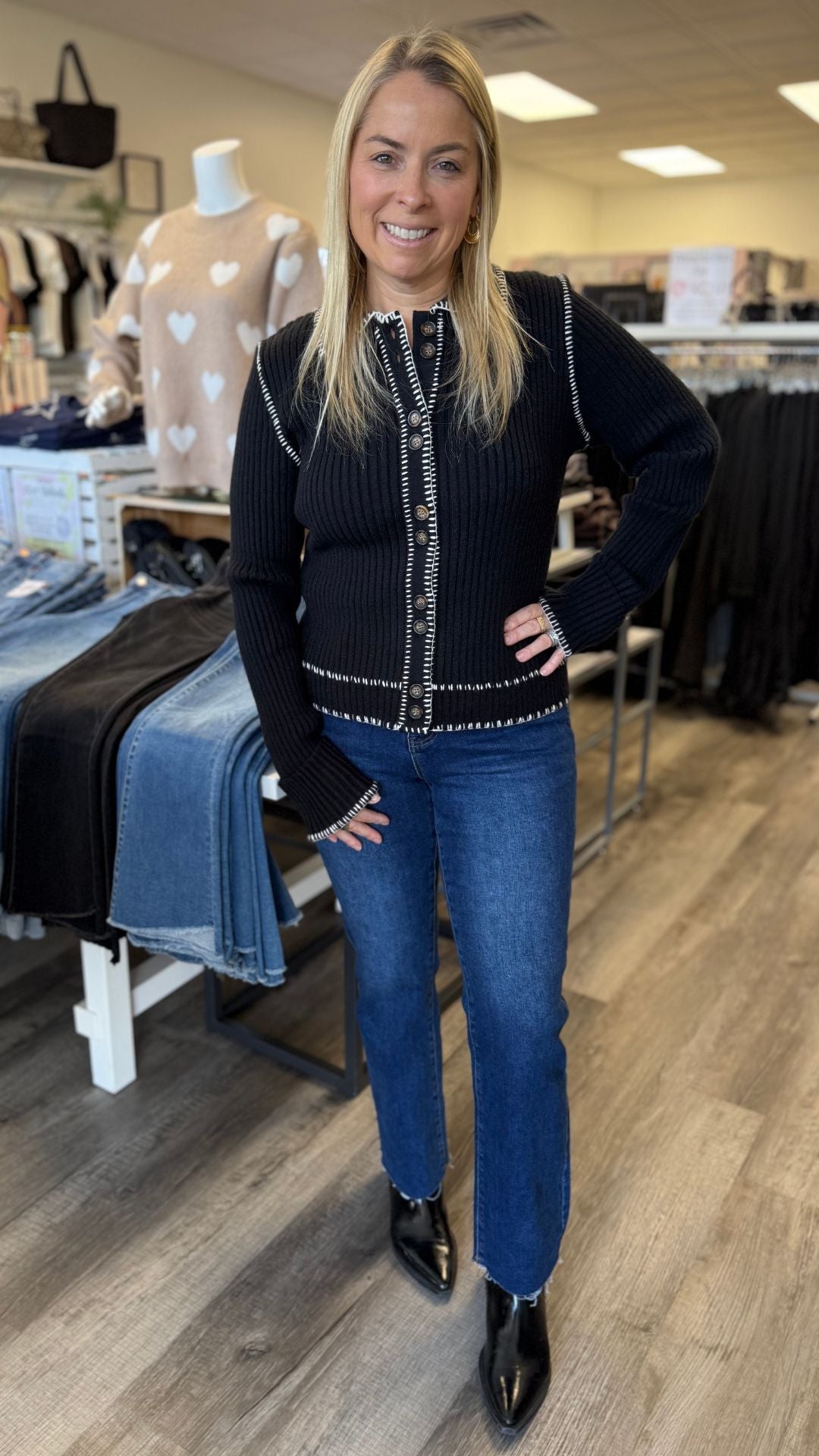 Collared Button Up Cardigan