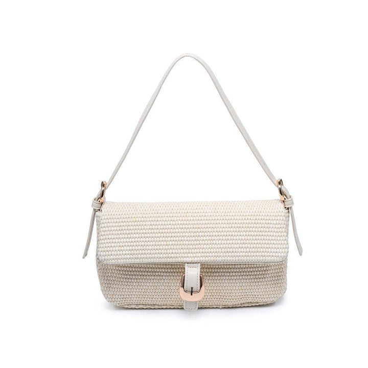 Ivory Gloria Straw Shoulder Bag