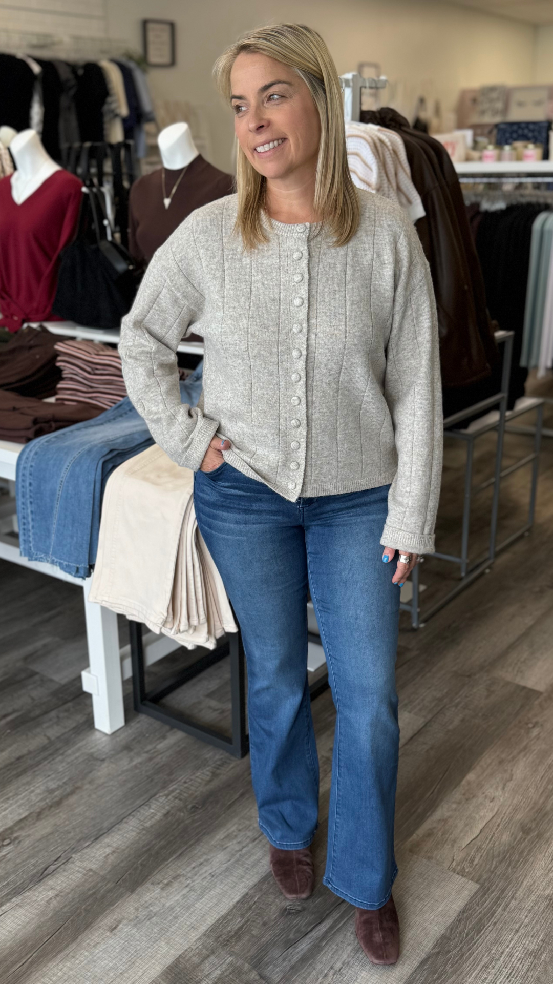 Buttondown Cardigan Top