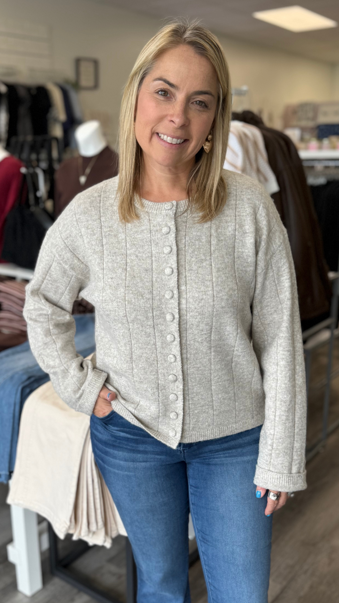 Buttondown Cardigan Top