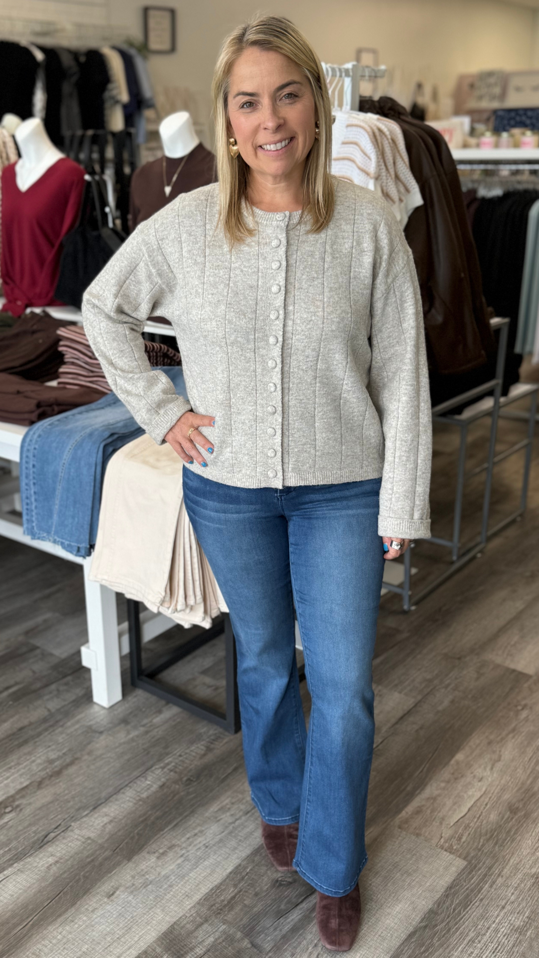 Buttondown Cardigan Top