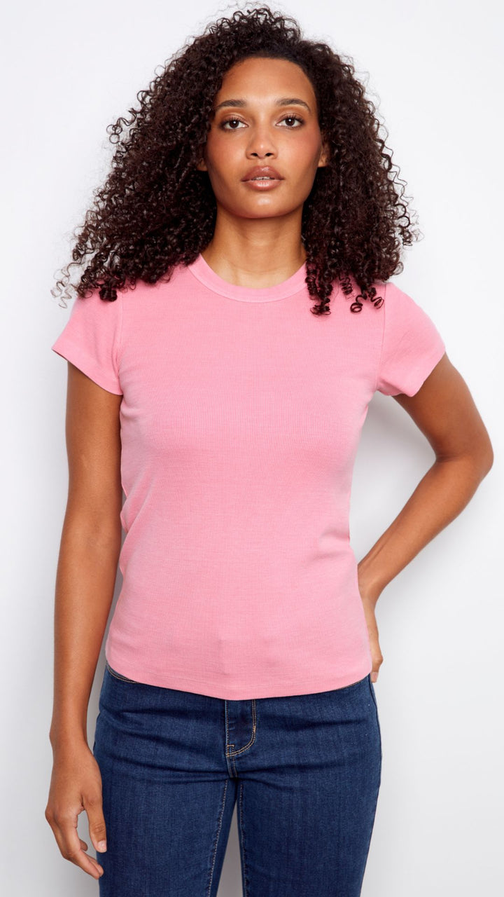 Candy Rib Crew Neck Tee
