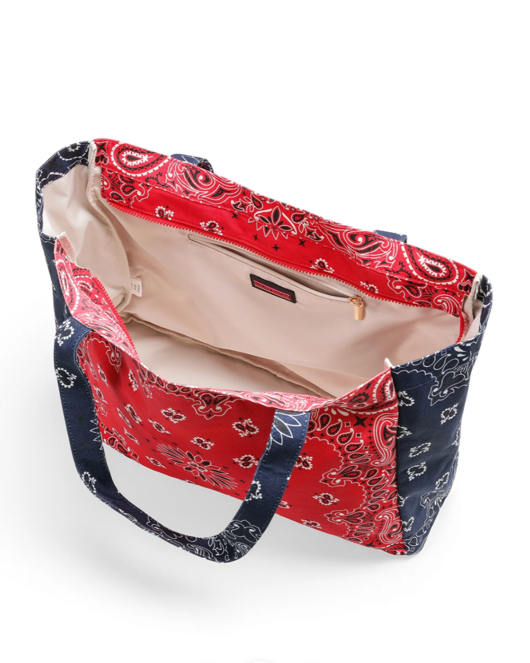 Bailey Red/Navy Bandana Tote