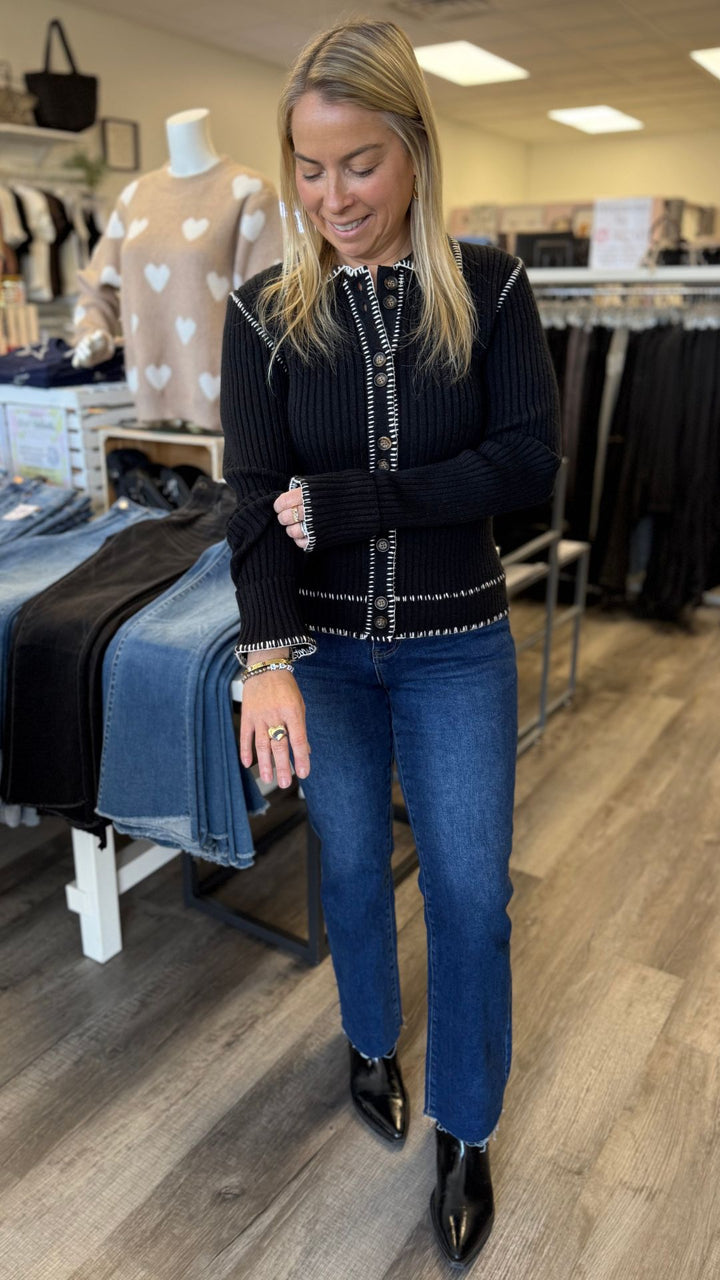 Collared Button Up Cardigan