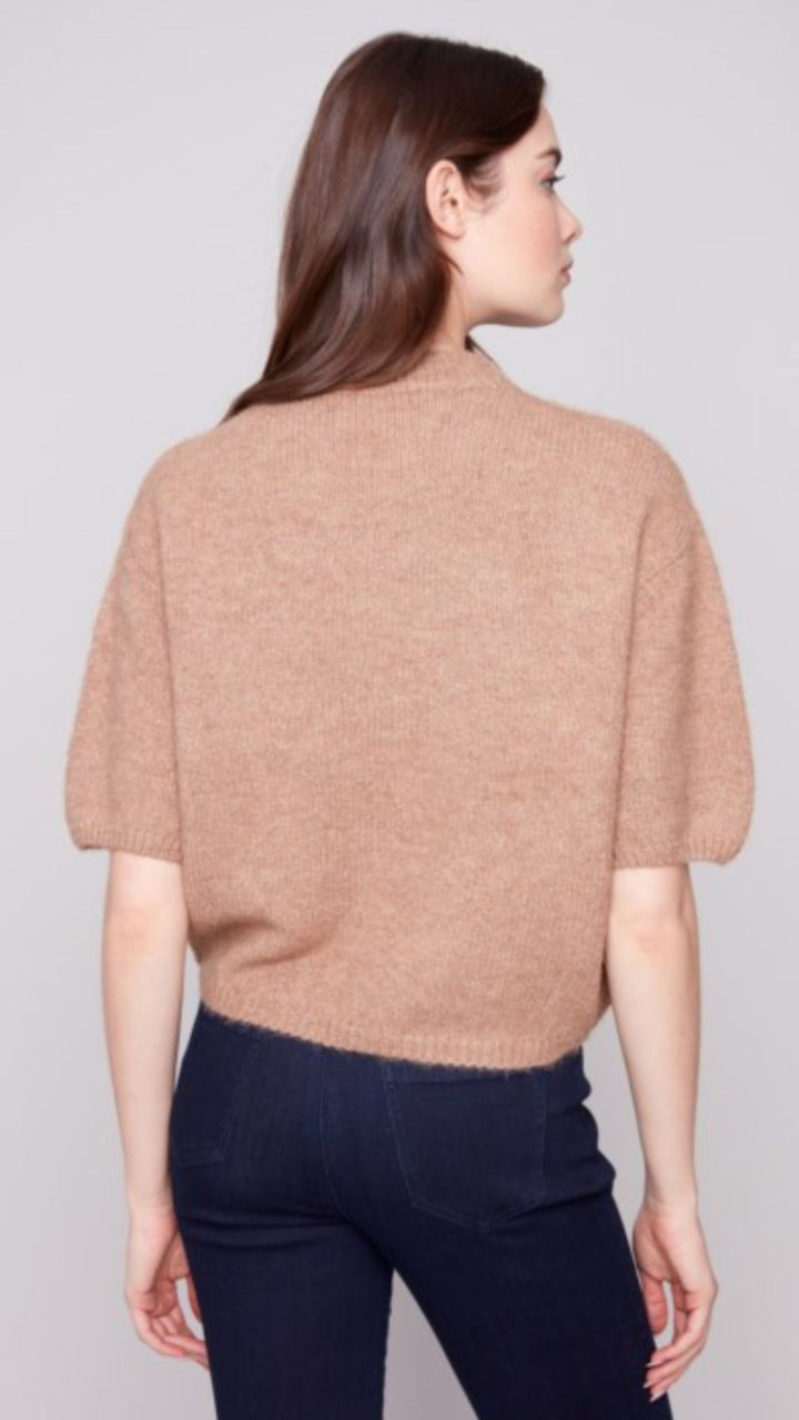Truffle Balloon Elbow Sleeve Love Sweater