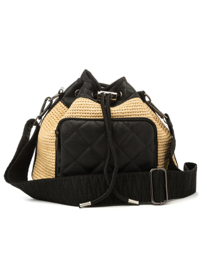 Lindsey Raffia Bucket Bag