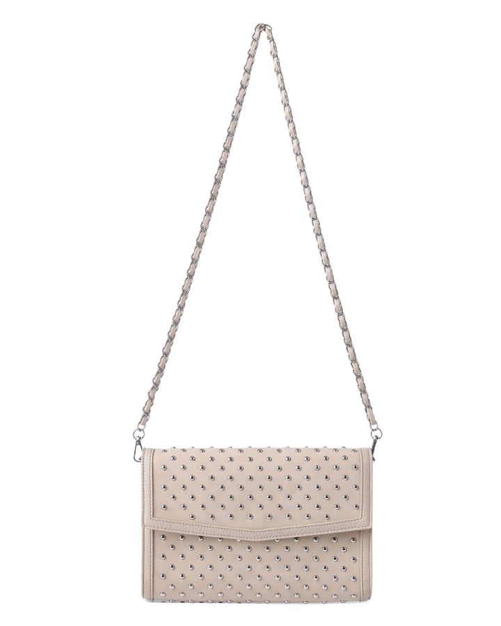 Beth Wheat Suede Clutch