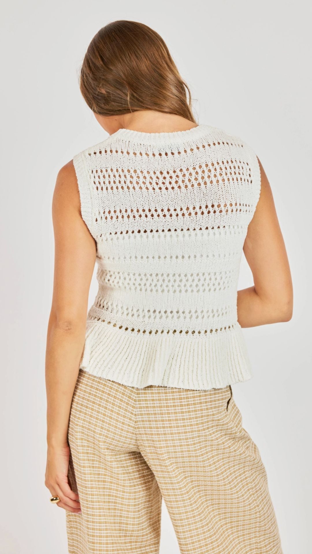 Lucina Peplum Sweater Tank