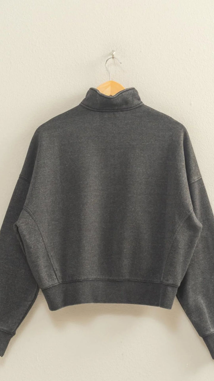 Black Love This Way Half Zip Sweatshirt