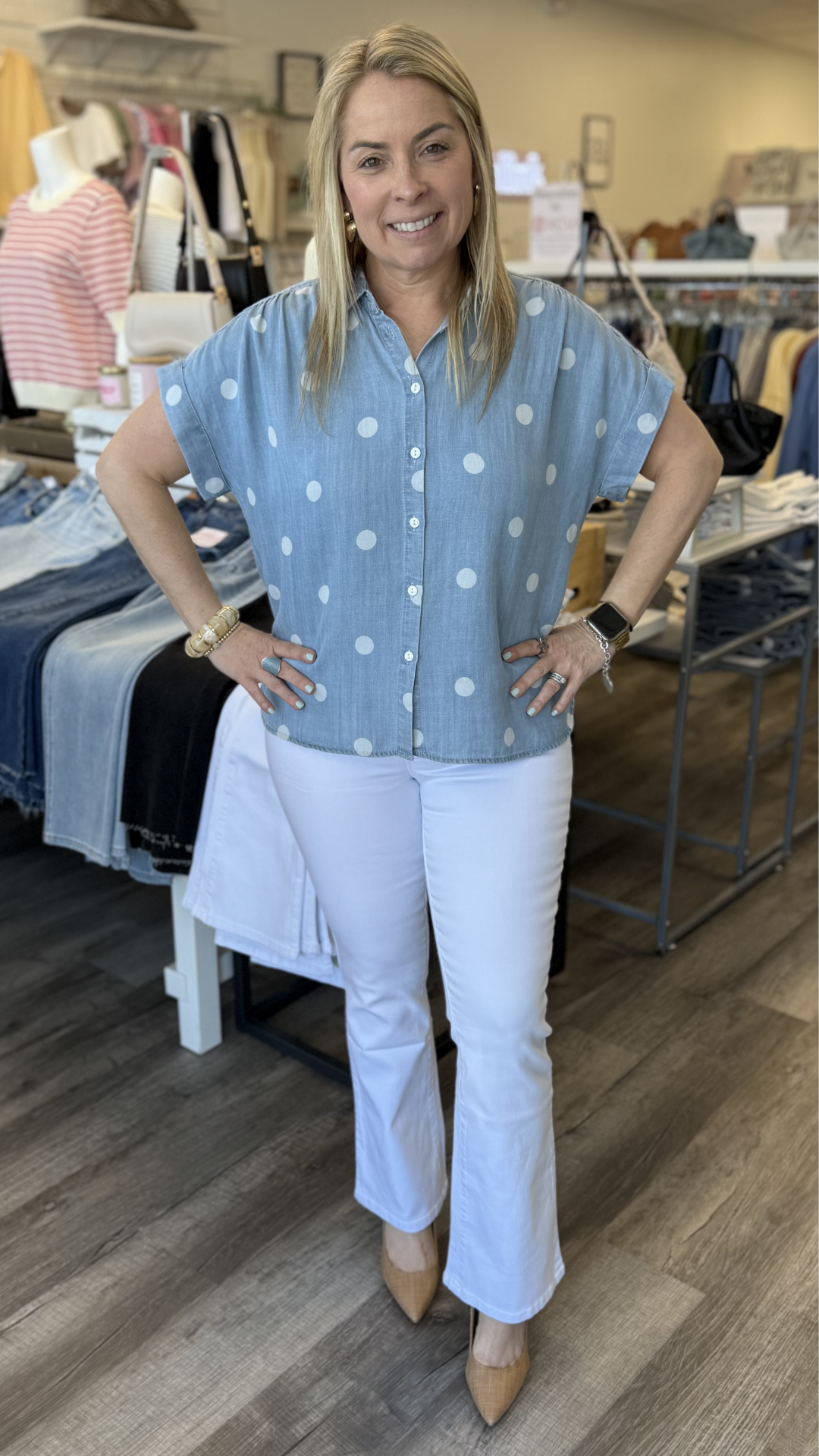 Mid Rise White Better Butter Slim Boot Full Length Jeans