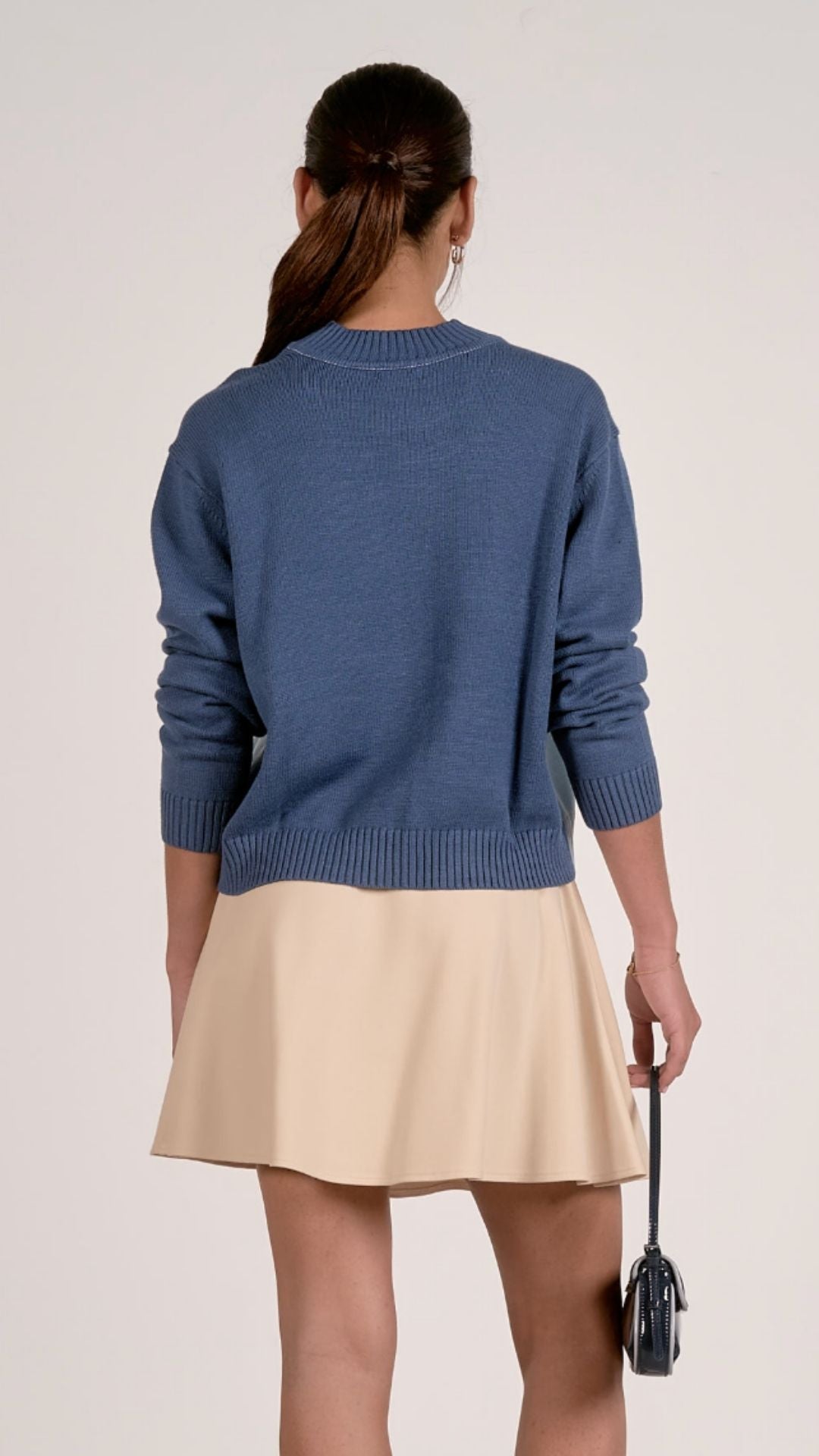 Light Teal Colorblock Sweater