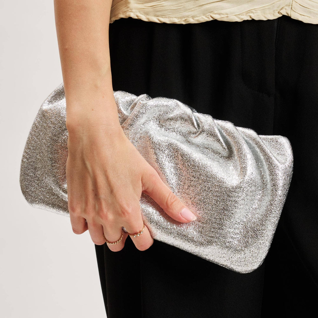 Silver Fancy Clutch