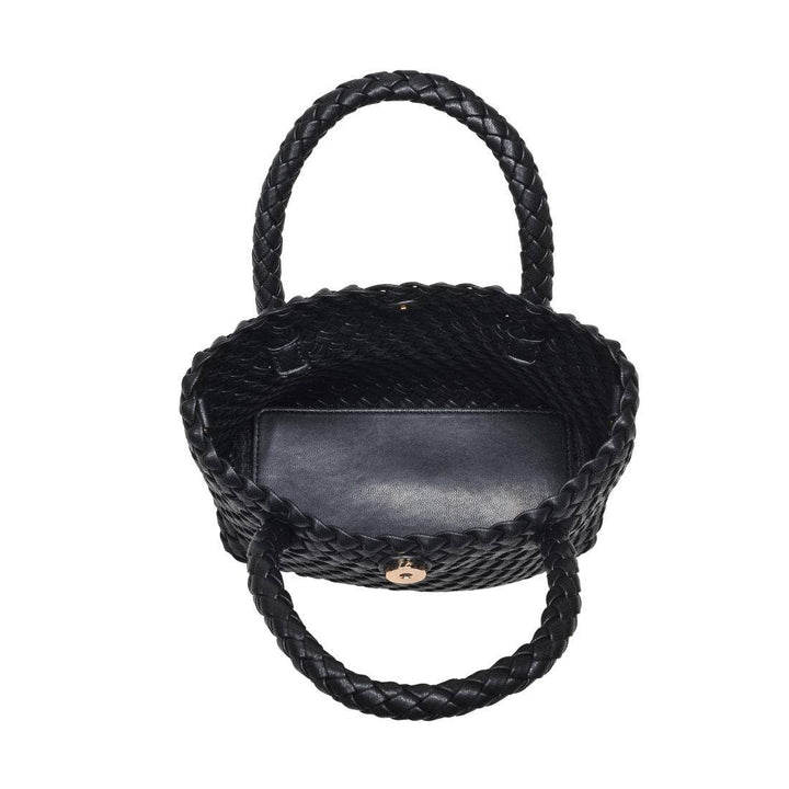 Black Leanna Woven Crossbody