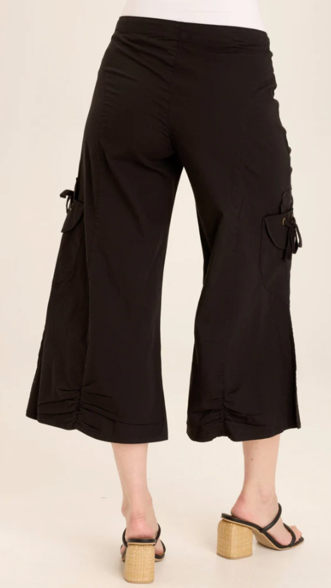 Black Cargo Gaucho Crop
