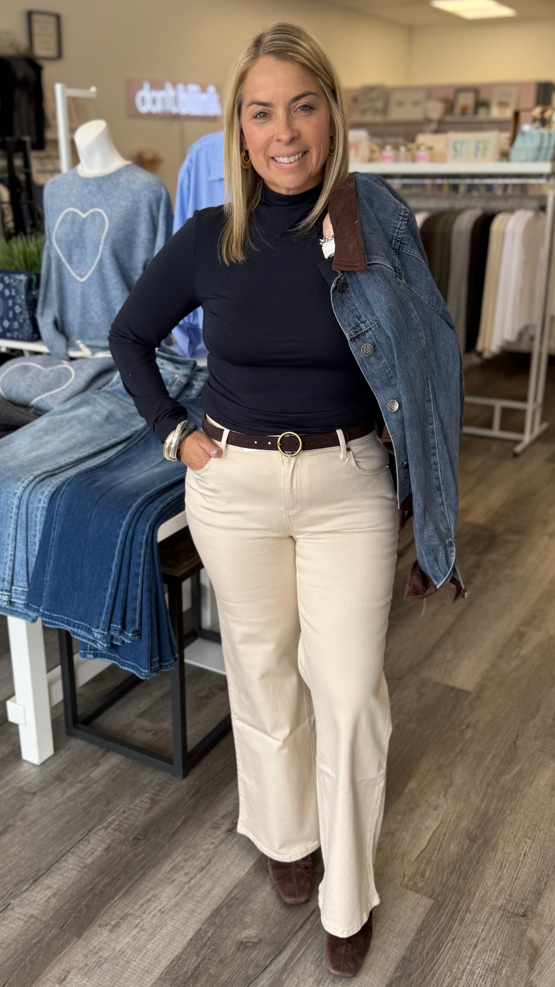 Navy Mocked Undersweater
