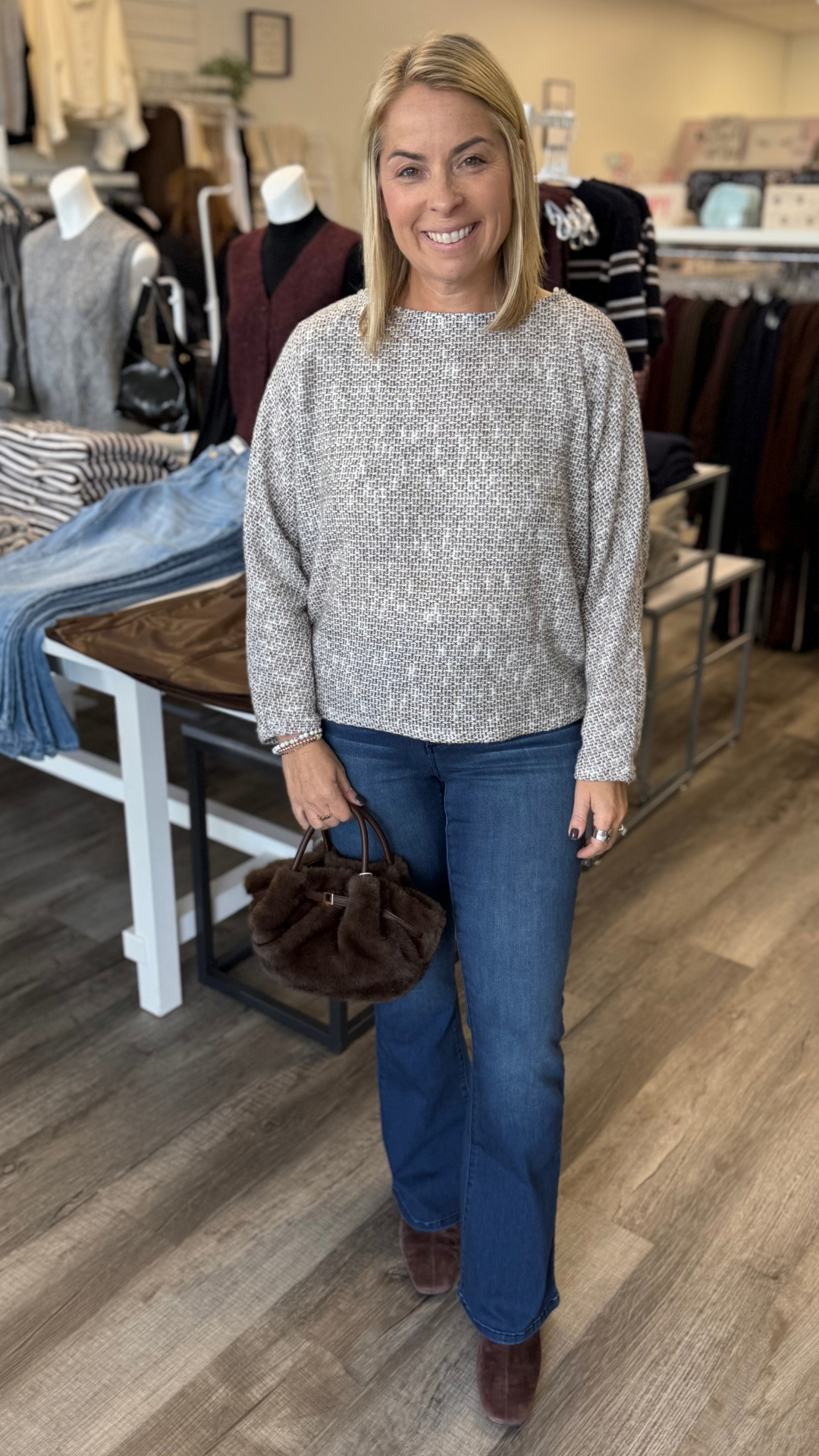 Billie Dolman Sleeve Knit Top