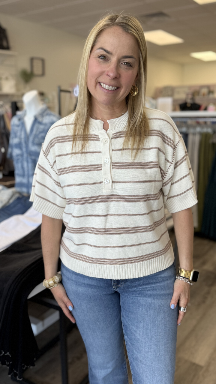 Stripe Henley Top