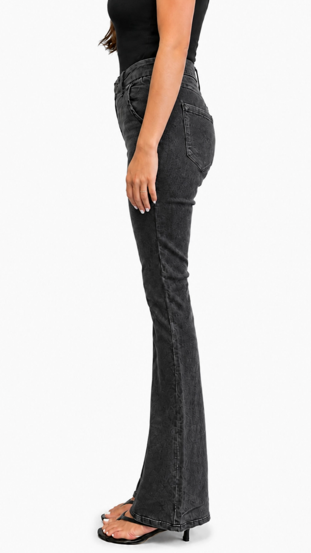 Mid Rise Charcoal Petite Better Butter Slim Boot Full Length Jeans With Double Pockets