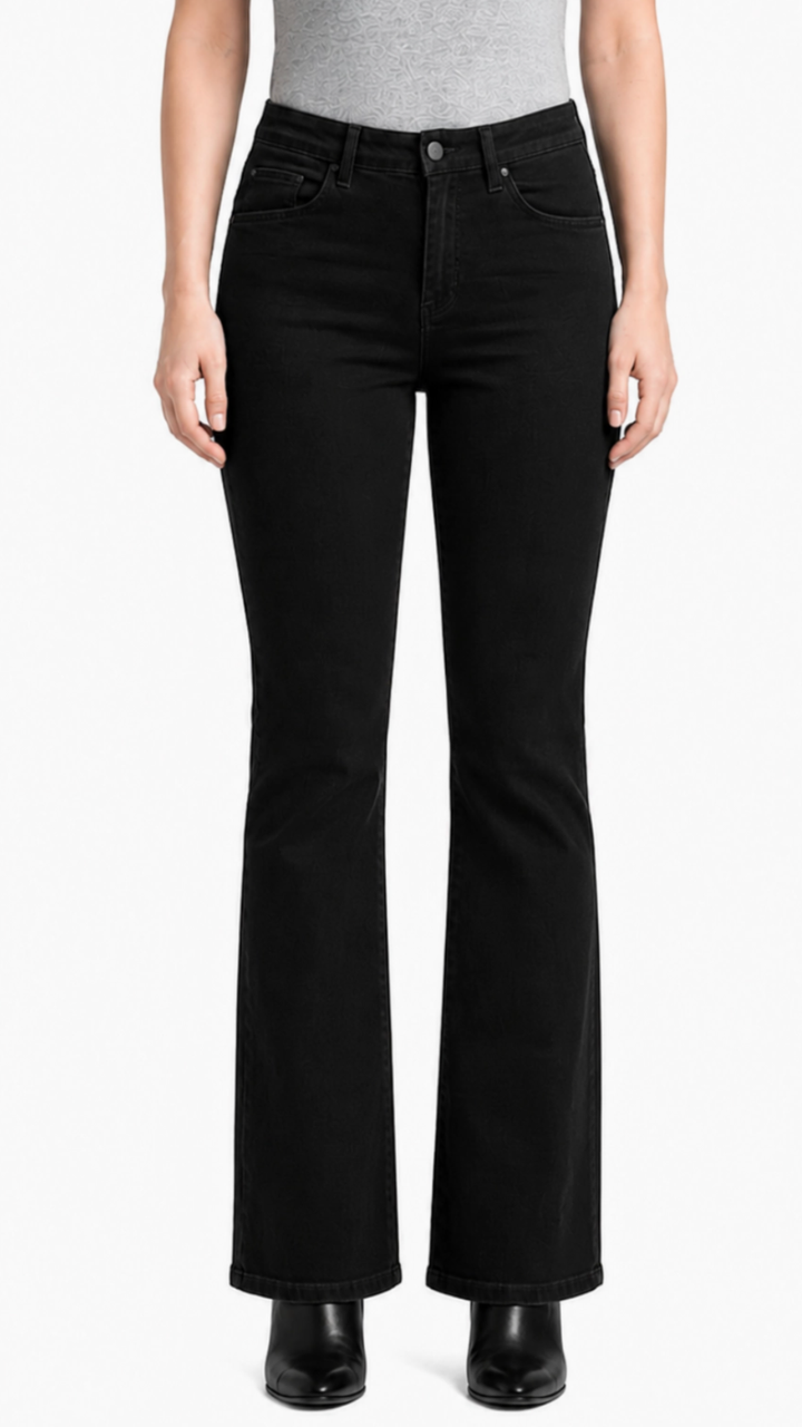 Mid Rise Jet Black Petite Better Butter Slim Boot Jeans
