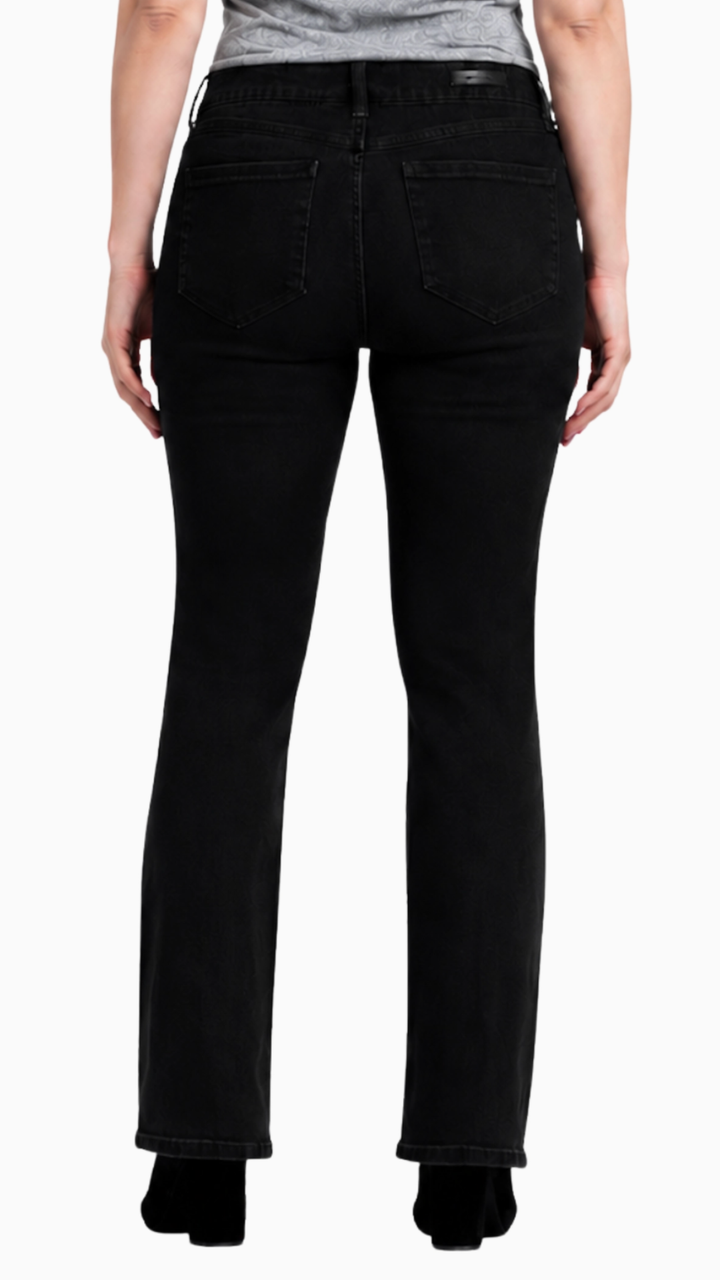 Mid Rise Jet Black Petite Better Butter Slim Boot Jeans