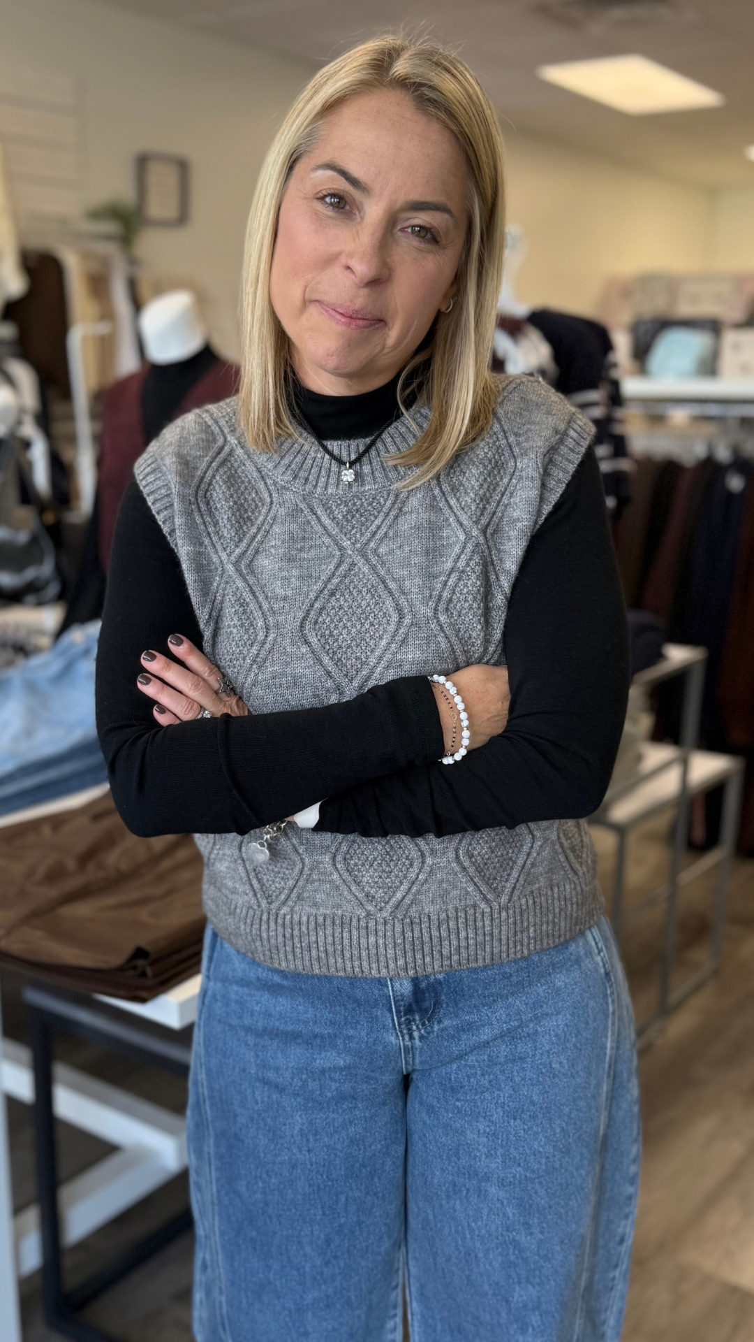 Geometric Sweater Vest