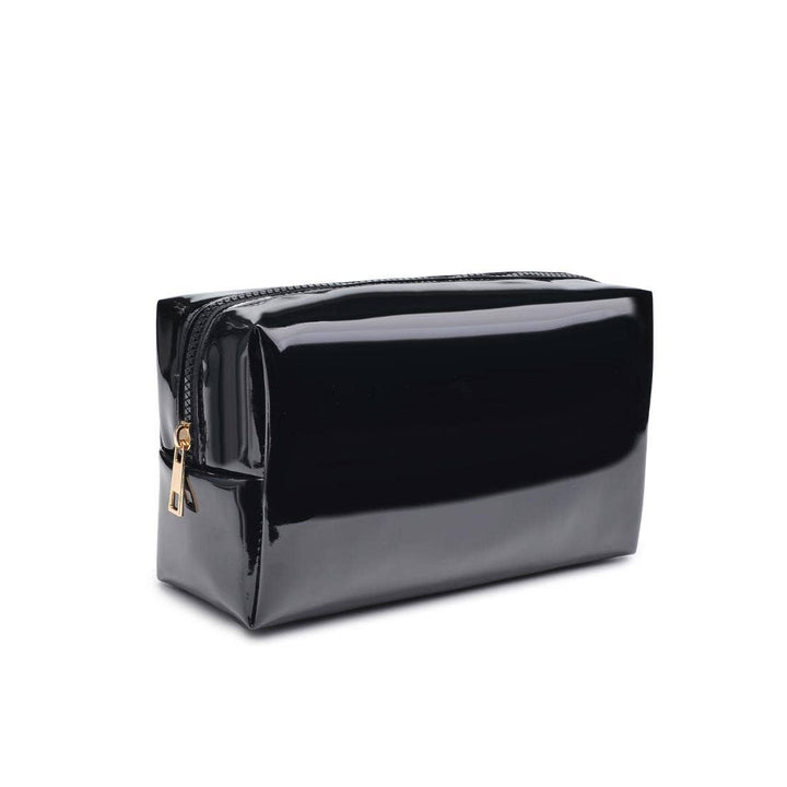 Black Patent Cosmetic Pouch