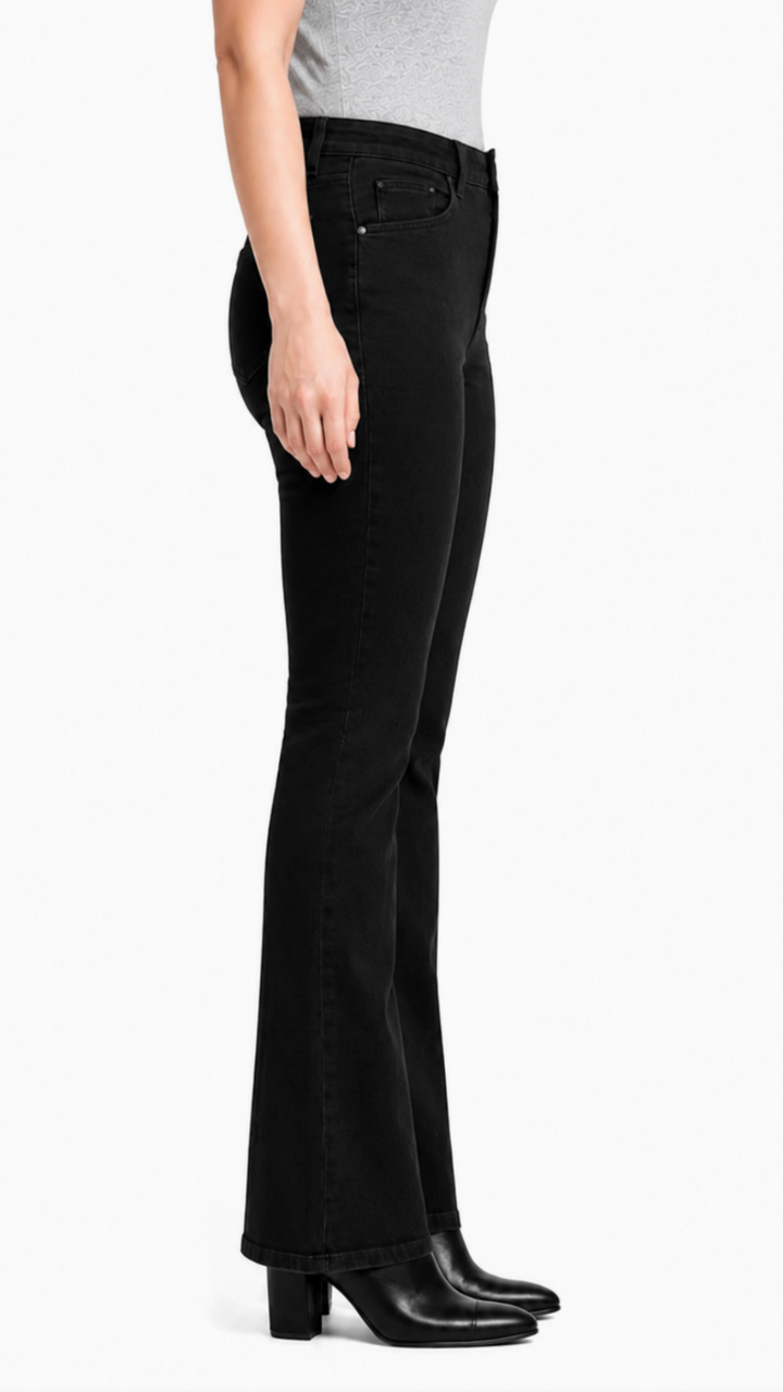 Mid Rise Jet Black Petite Better Butter Slim Boot Jeans