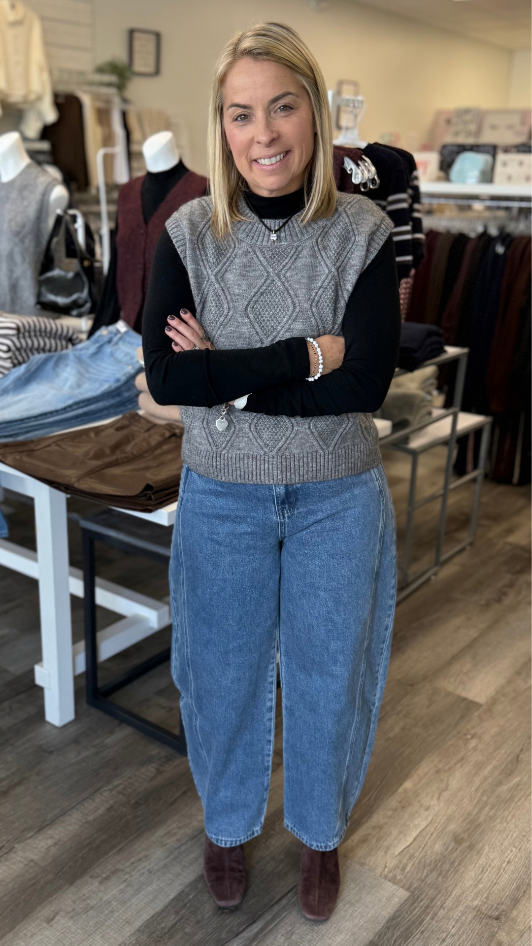 Geometric Sweater Vest