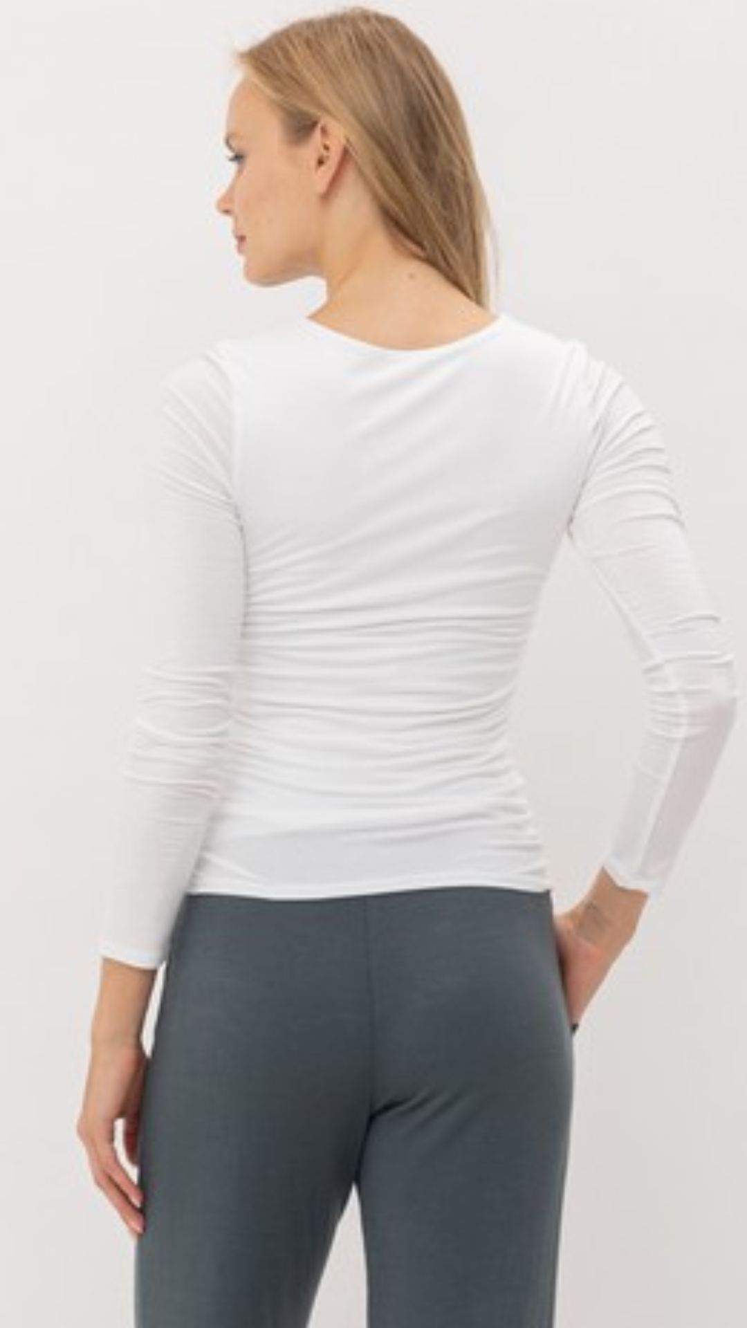 Side Ruched Long Sleeve Top