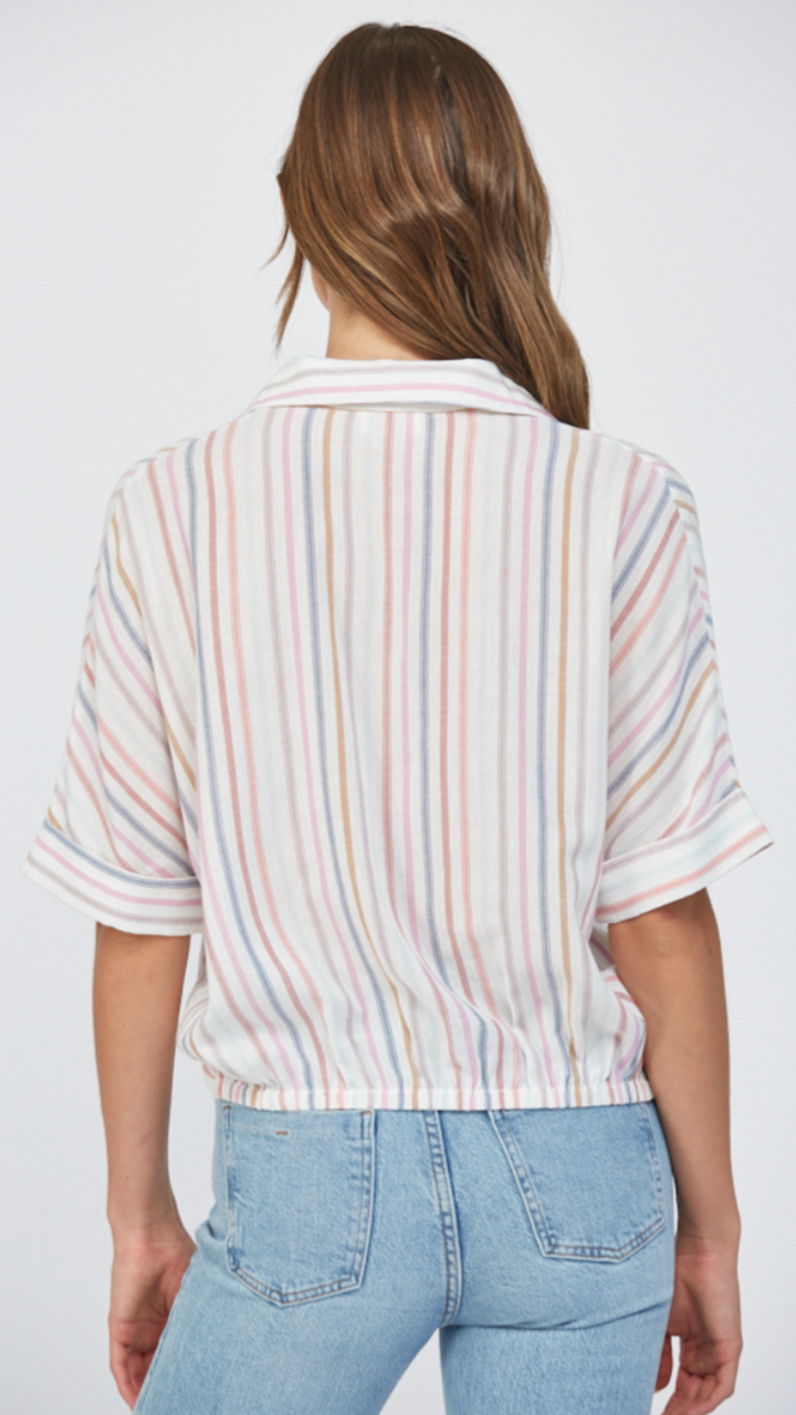 Front Twist Detail Collar Blouse