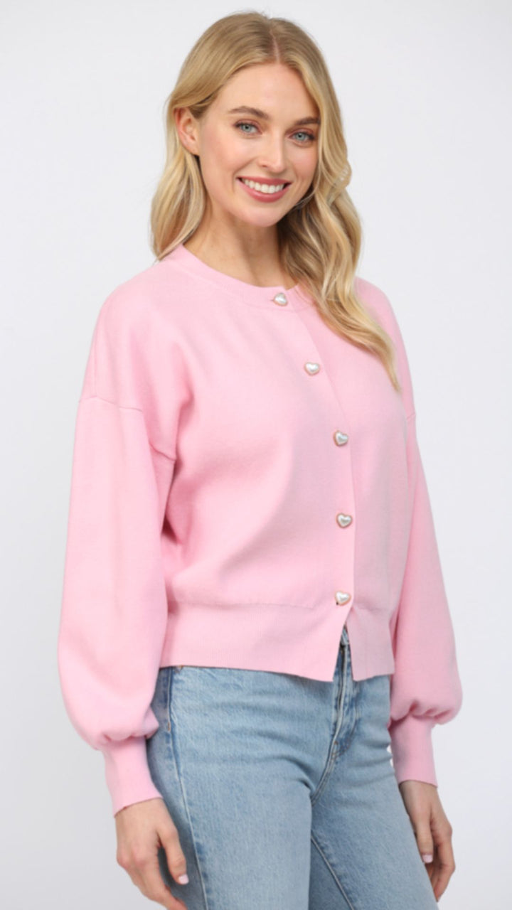 Heart Shaped Button Down Cardigan