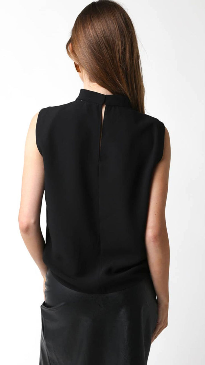 Black Mock Neck Top
