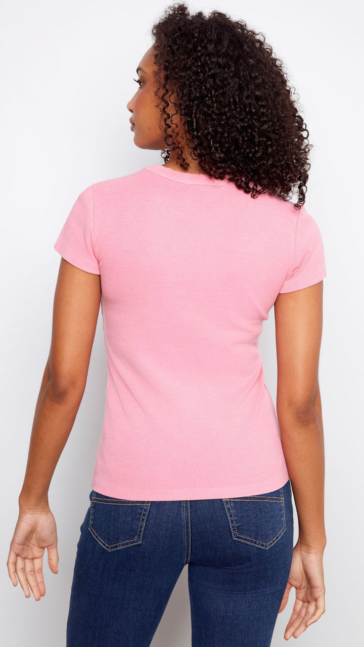 Candy Rib Crew Neck Tee