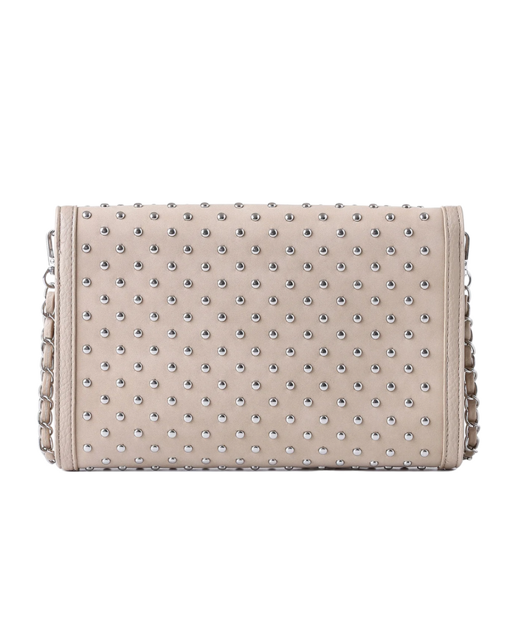 Beth Wheat Suede Clutch