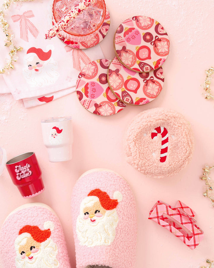 Circle Candy Cane Teddy Pouch