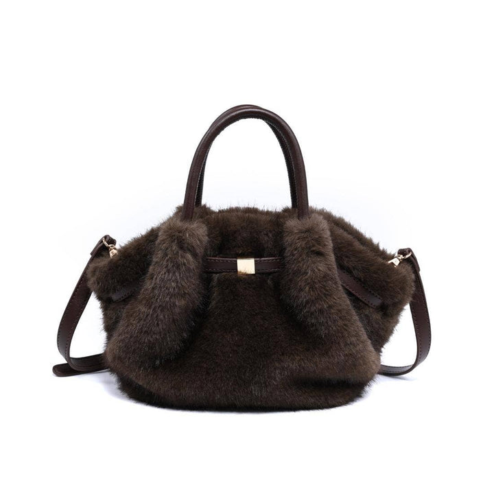 Selena Chocolate Faux Fur Crossbody