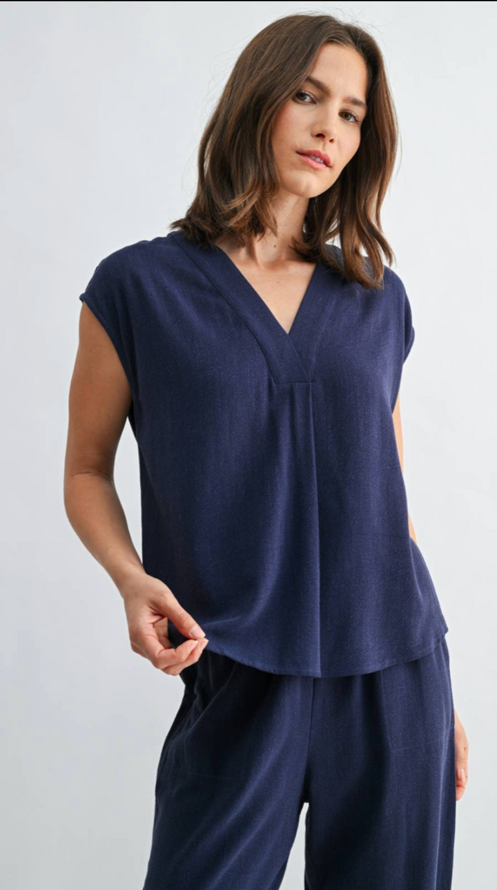 Navy Top And Bottom Set